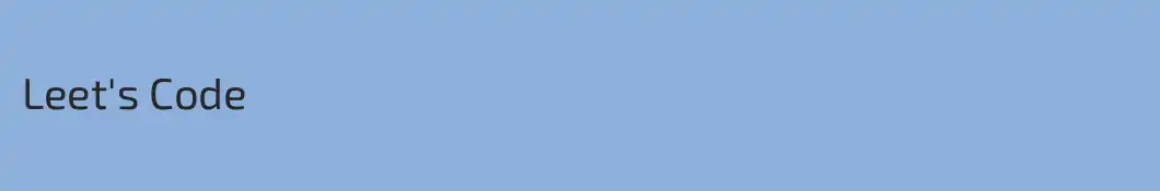 Leet's Code